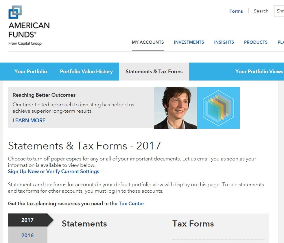 American Funds Account Access Image